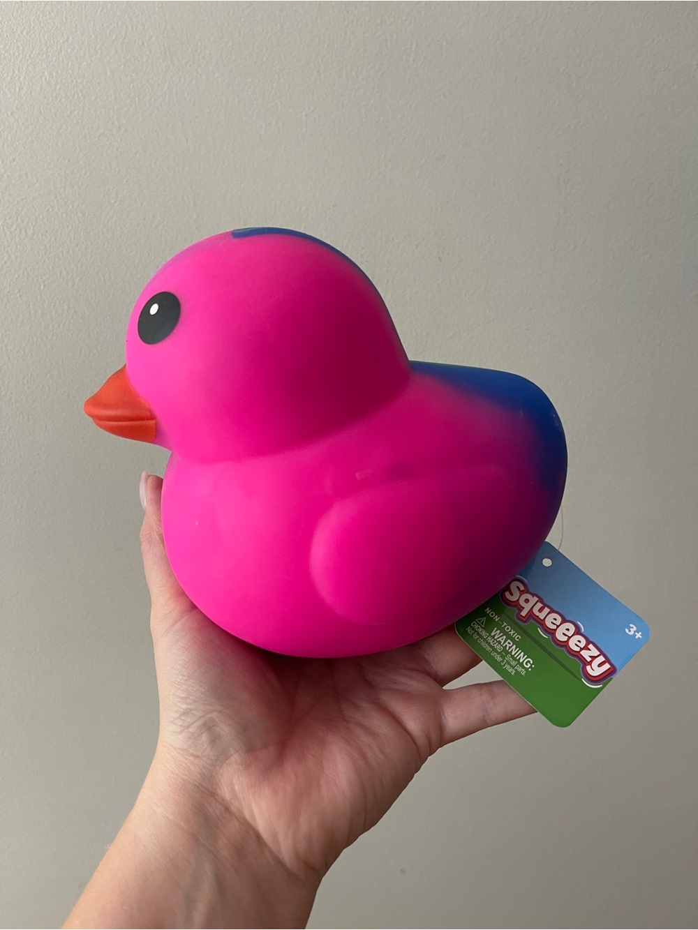 Squeeezy Tie Dye Duck Pink Blue New With Tag  Large Squishy Needoh Fidget